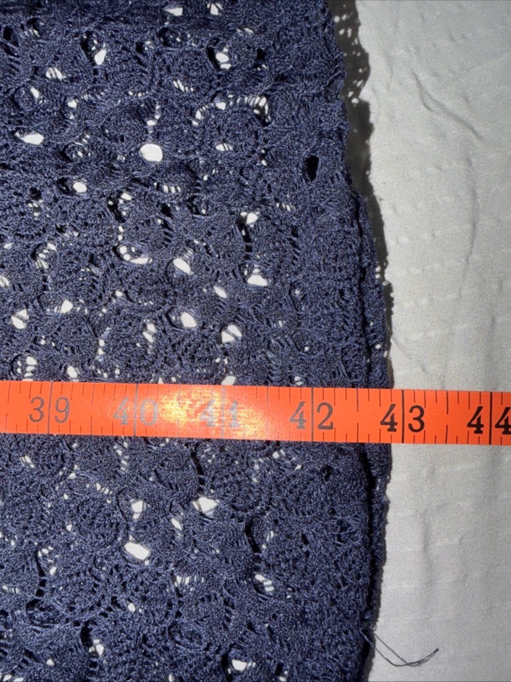 Rabbit Rabbit Rabbit Dress Womens Size 16 Dark Blue Eyelet Lace Crochet  Bell - Picture 8 of 8